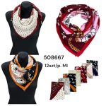 Szaliki Damskie_ paczka 12 szt _mix kolor 6122242