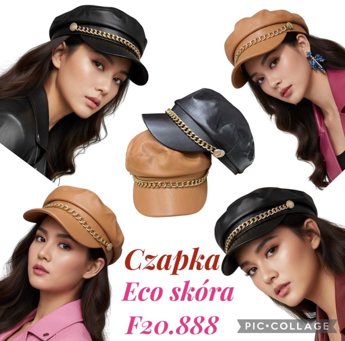 Czapki Damskie_ paczka 12 szt _mix kolor 6122266