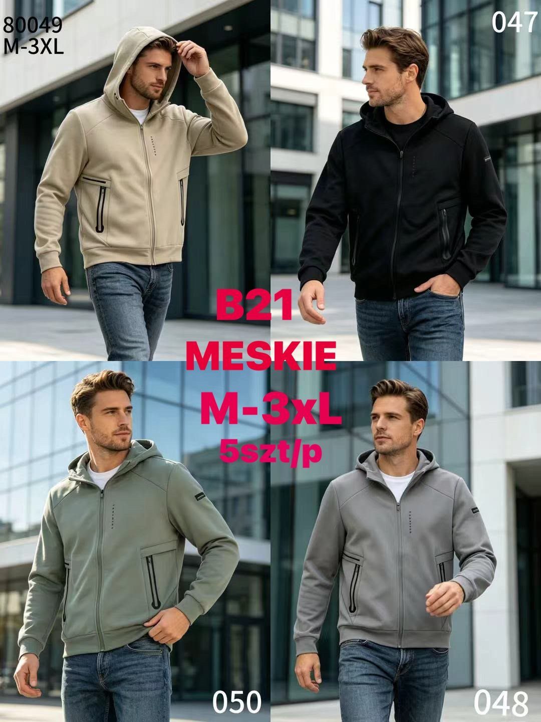 Kurtki MĘSKA _size m-3xl_ paczka 5szt_ 1 kolor