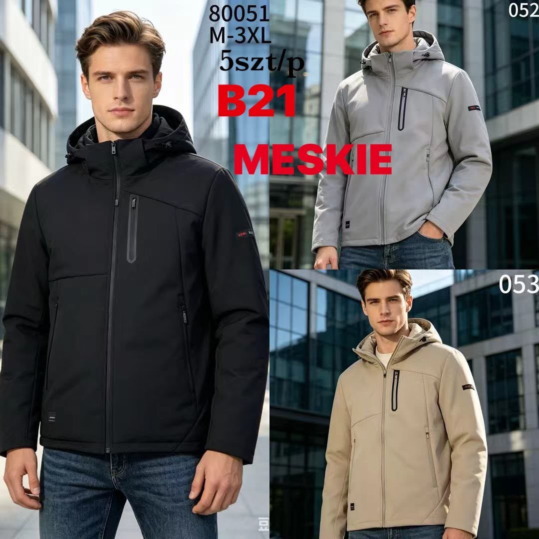 Kurtki MĘSKA _size m-3xl_ paczka 5szt_ 1 kolor 2179650