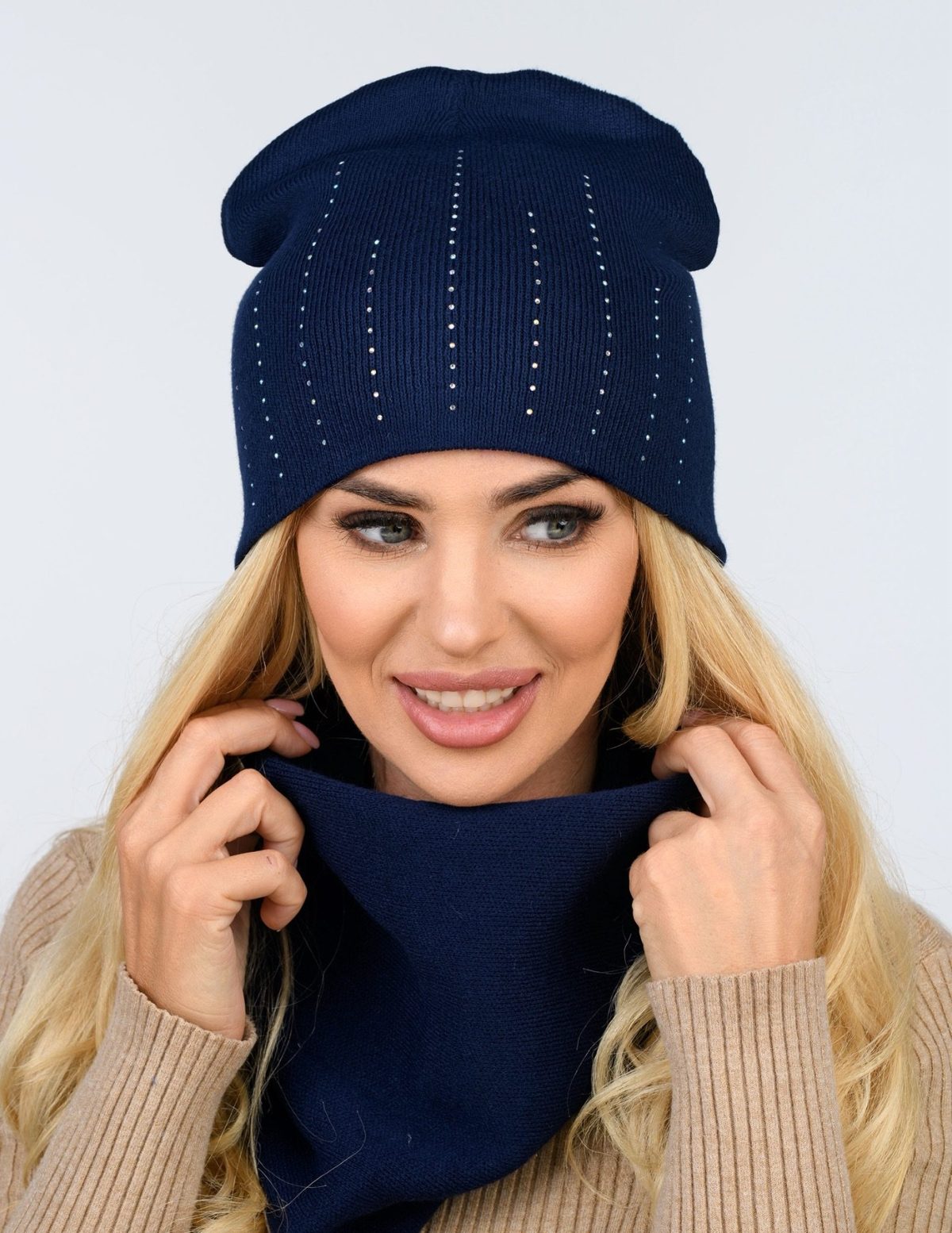 Komplet czapka Damskie_ paczka 12 szt _mix kolor 2179657