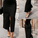 Spódnica długa Jeansowa Damskie _ size 34-42 _paczka 10szt_ 1663254