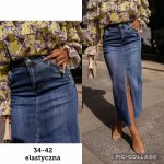 Spódnica długa Jeansowa Damskie _ size 34-42 _paczka 10szt_ 1663255
