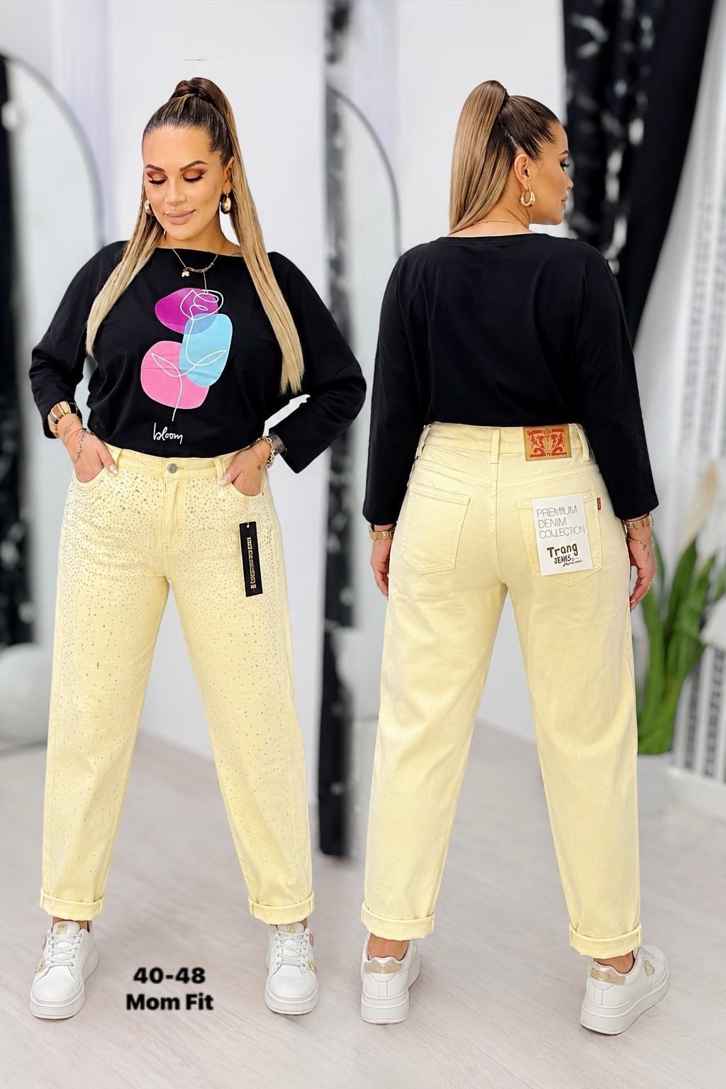 Jeansy Damskie _ size 40-48 _paczka 12szt_ 1663269