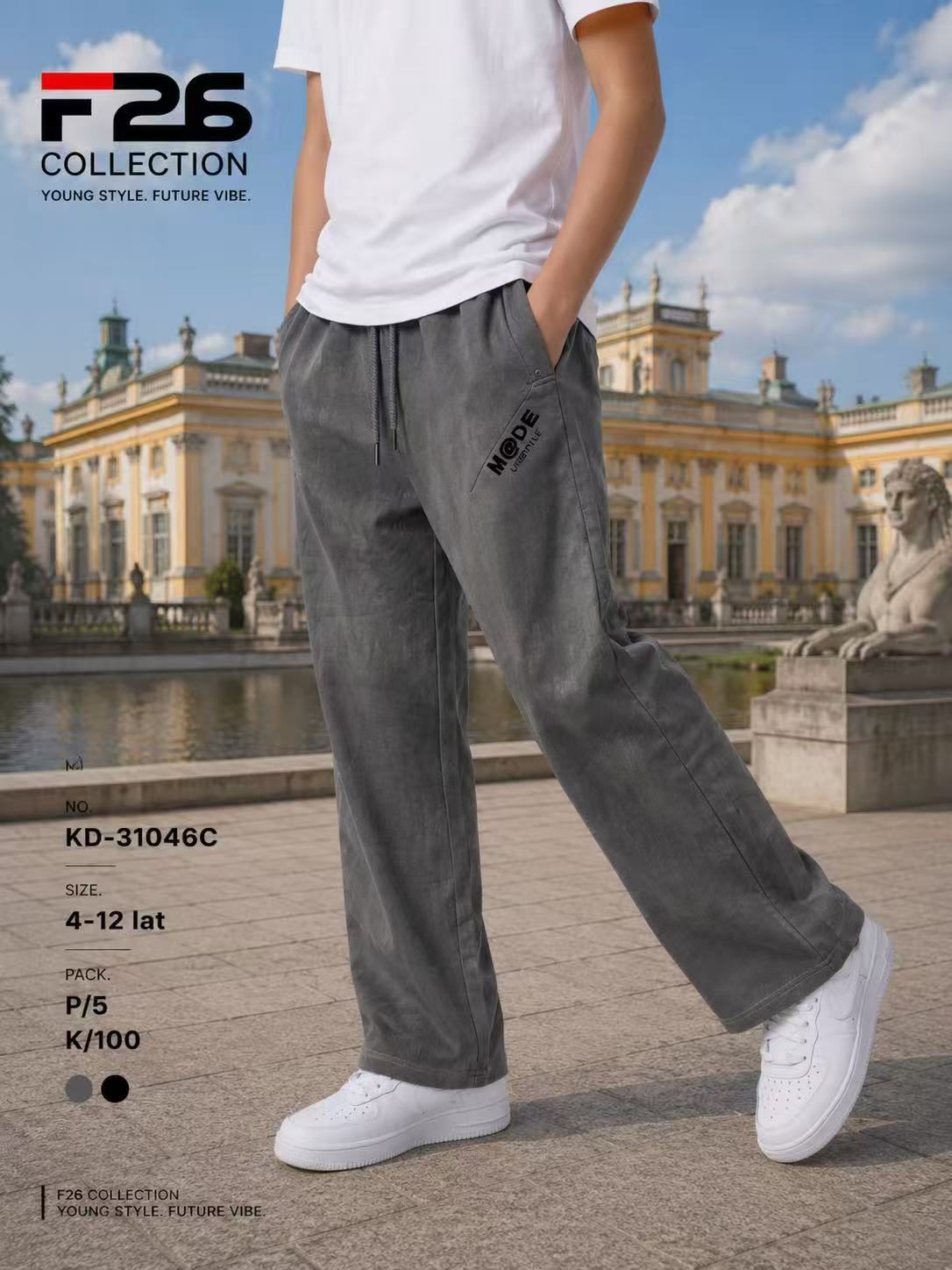 Spodnie DZIECIĘCA size 4-12 lat_ paczka 5szt _1 kolor 1663332