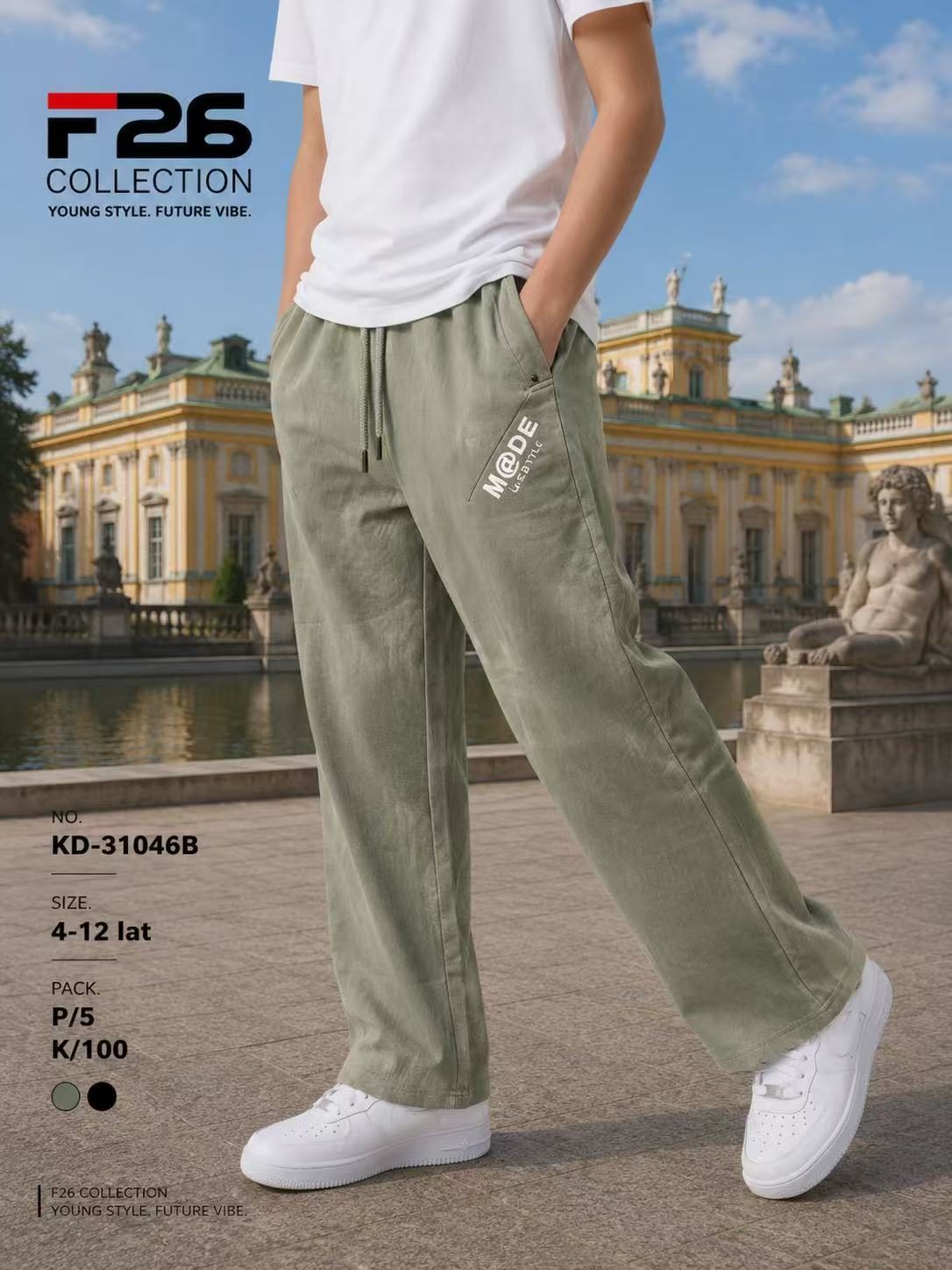 Spodnie DZIECIĘCA size 4-12 lat_ paczka 5szt _1 kolor 1663333