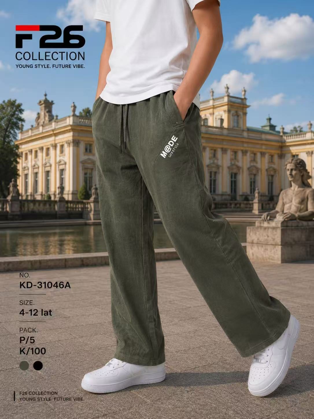 Spodnie DZIECIĘCA size 4-12 lat_ paczka 5szt _1 kolor 1663334