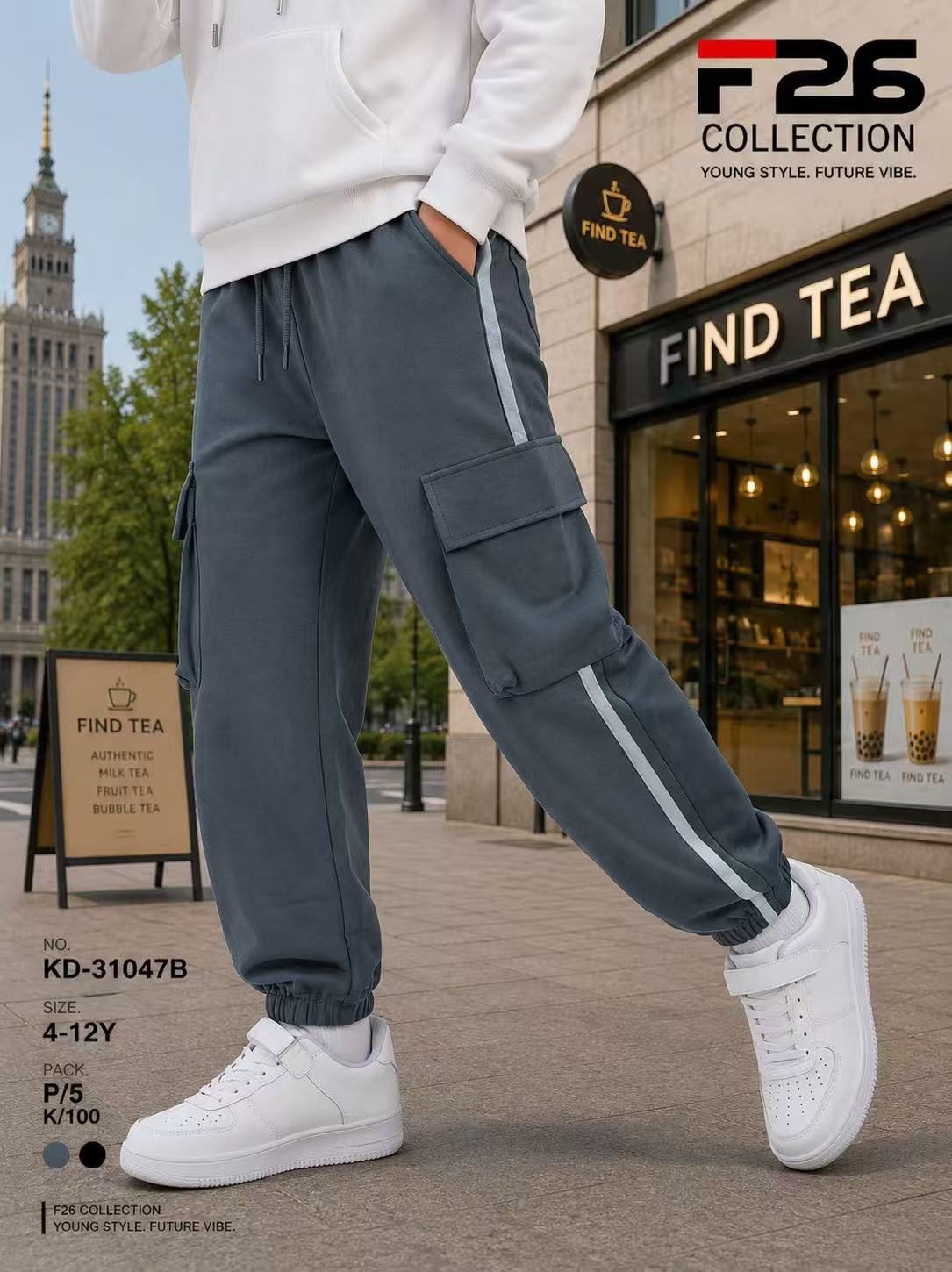 Spodnie DZIECIĘCA size 4-12 lat_ paczka 5szt _1 kolor 1663340