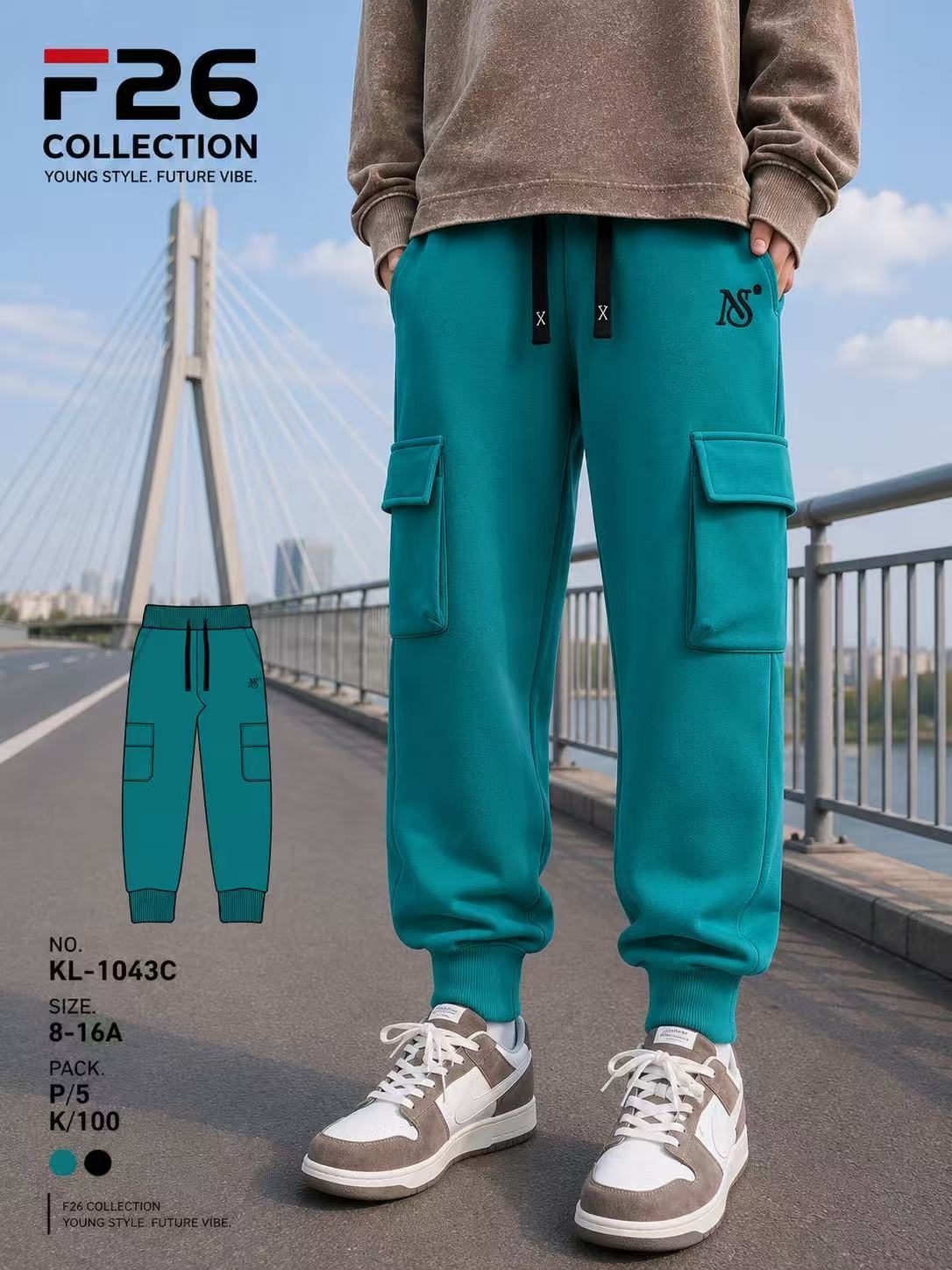Spodnie DZIECIĘCA size 8-16 lat_ paczka 5szt _1 kolor 1663346