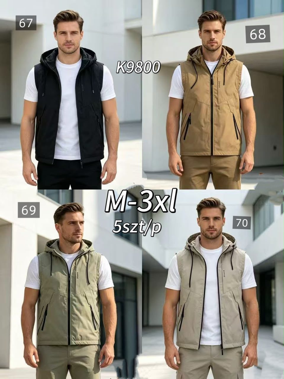 Kamizelki MĘSKA _ Size m-3xl_ paczka 5szt_1kolor 2039087