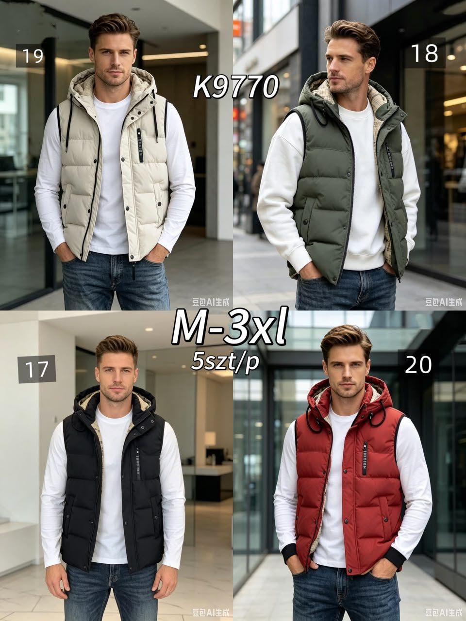 Kamizelki MĘSKA _ Size m-3xl_ paczka 5szt_1kolor 2039091