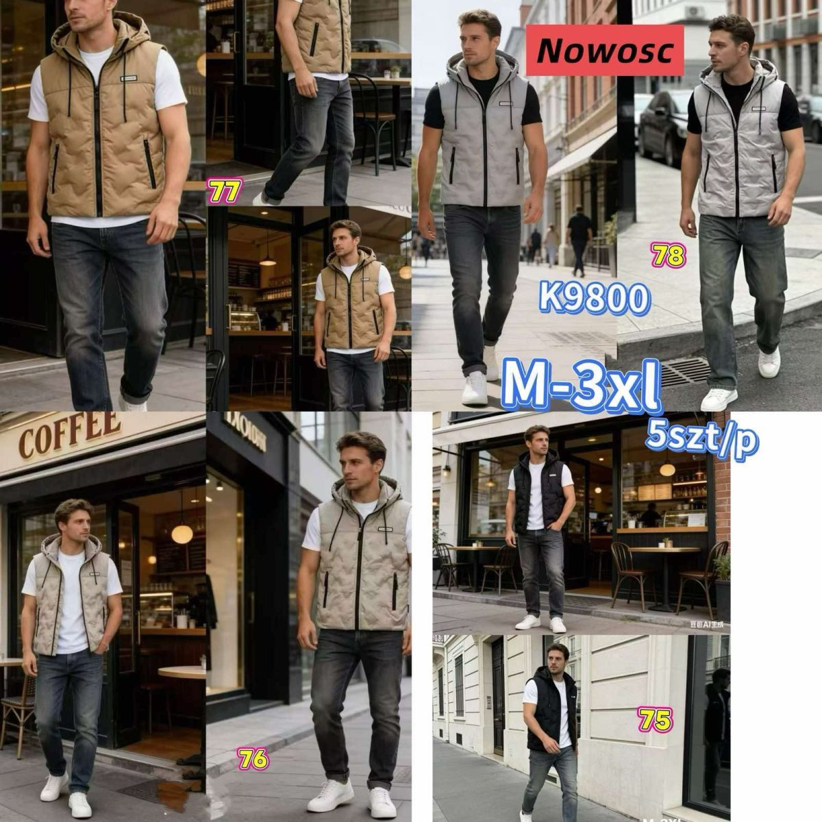 Kamizelki MĘSKA _ Size m-3xl_ paczka 5szt_1kolor 2039093