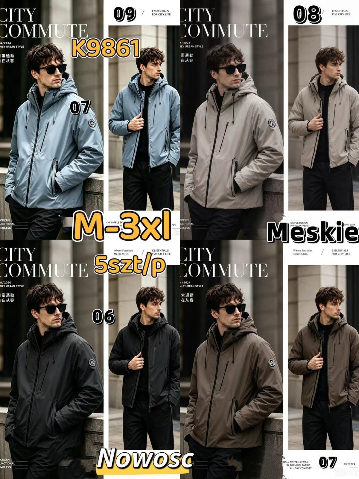 Kurtki MĘSKA _ Size m-3xl_ paczka 5szt_1kolor 9707188