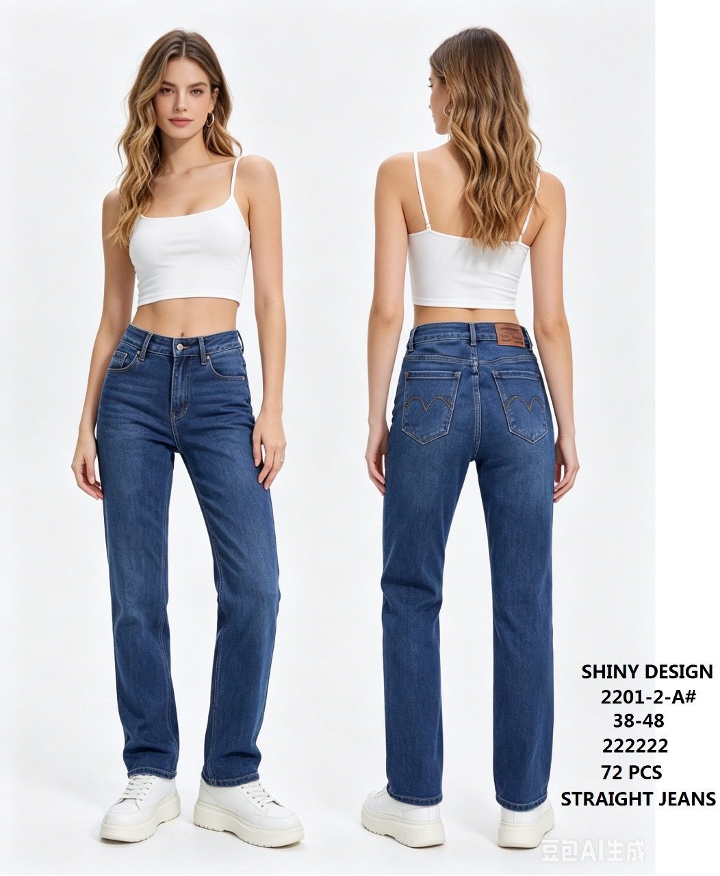Jeansy Damskie _ size 38-48 _paczka 12szt_ 5342285