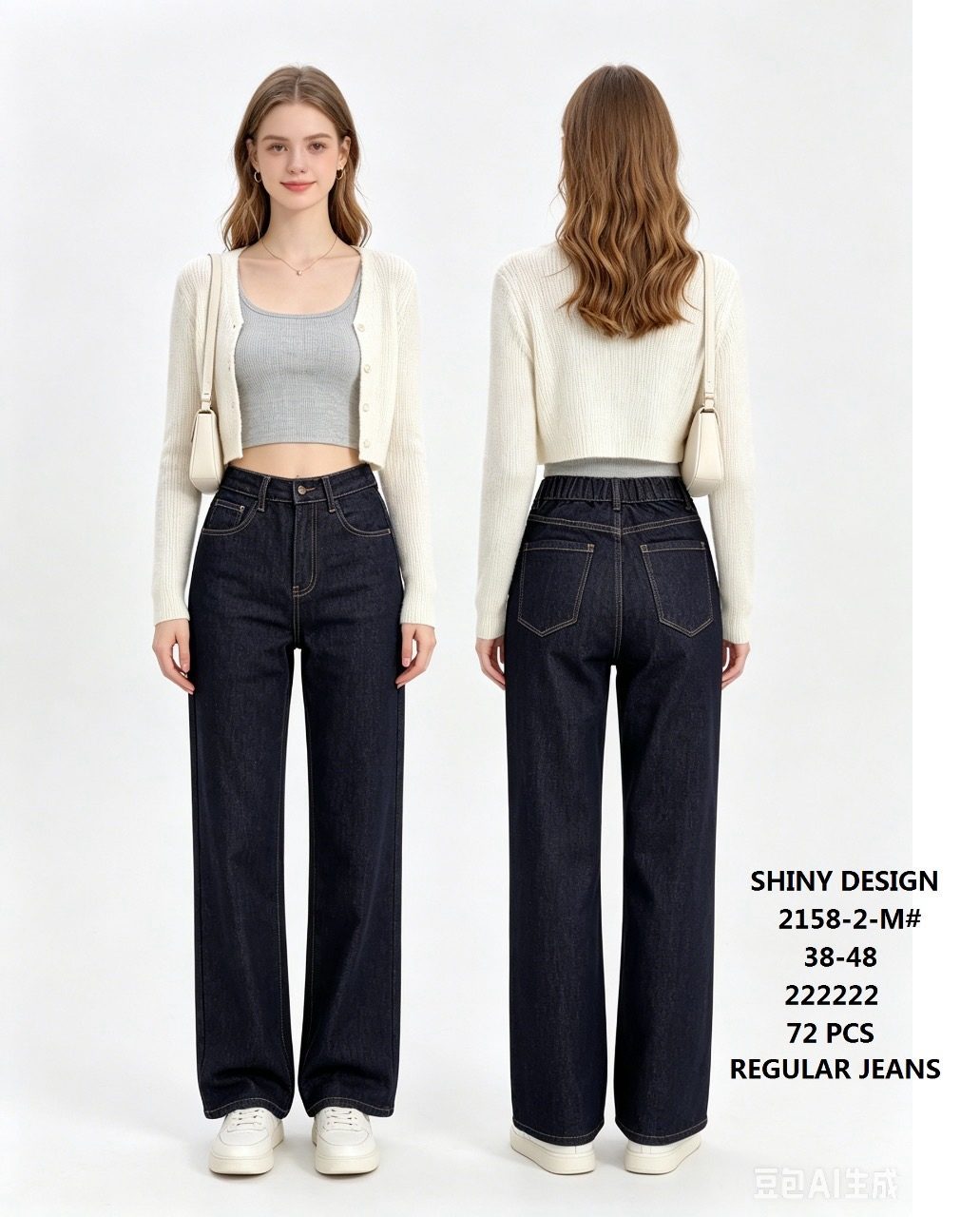 Jeansy Damskie _ size 38-48_paczka 12szt_ 2036380