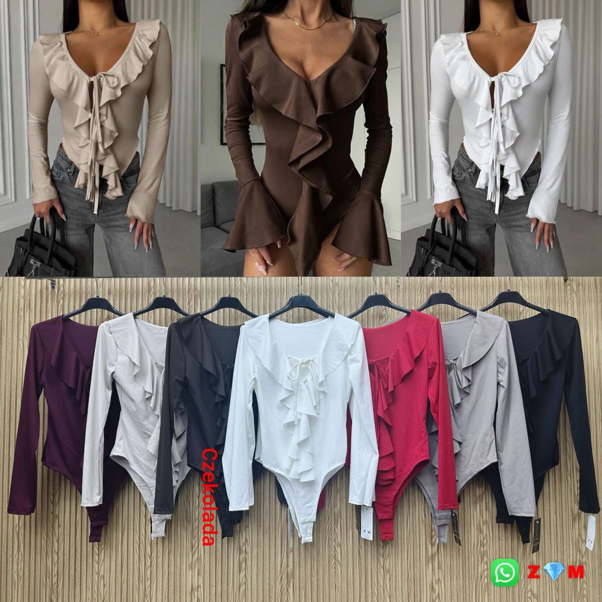 Body Damskie _ size uni_paczka 6szt_mix kolor 2036395