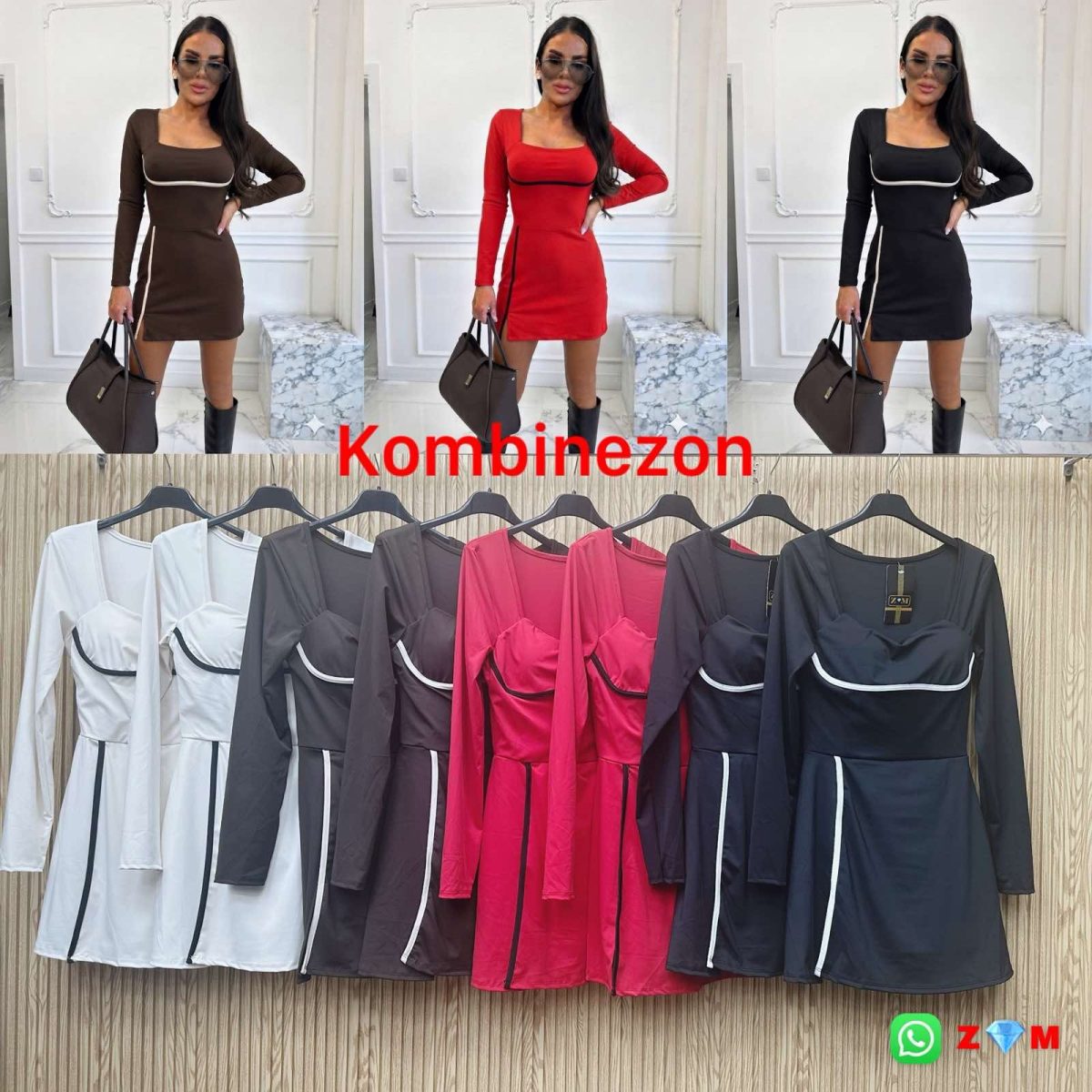 Kombinezony Damskie _ size UNI _paczka 6szt_mix kolor 2036400