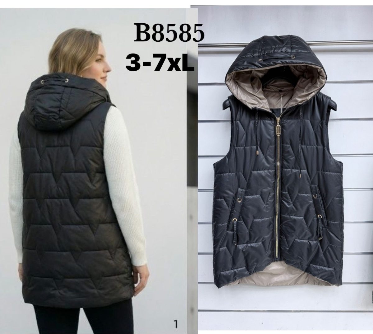 Kamizelki Damskie _ size 3-7xl_ paczka 5szt_ 1 kolor 4862504