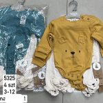 Komplety DZIECIĘCA size 3-12 m_ paczka 4szt _1 kolor 8889645