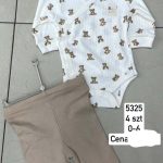 Komplety DZIECIĘCA size 0-6 m_ paczka 4szt _1 kolor 8889731