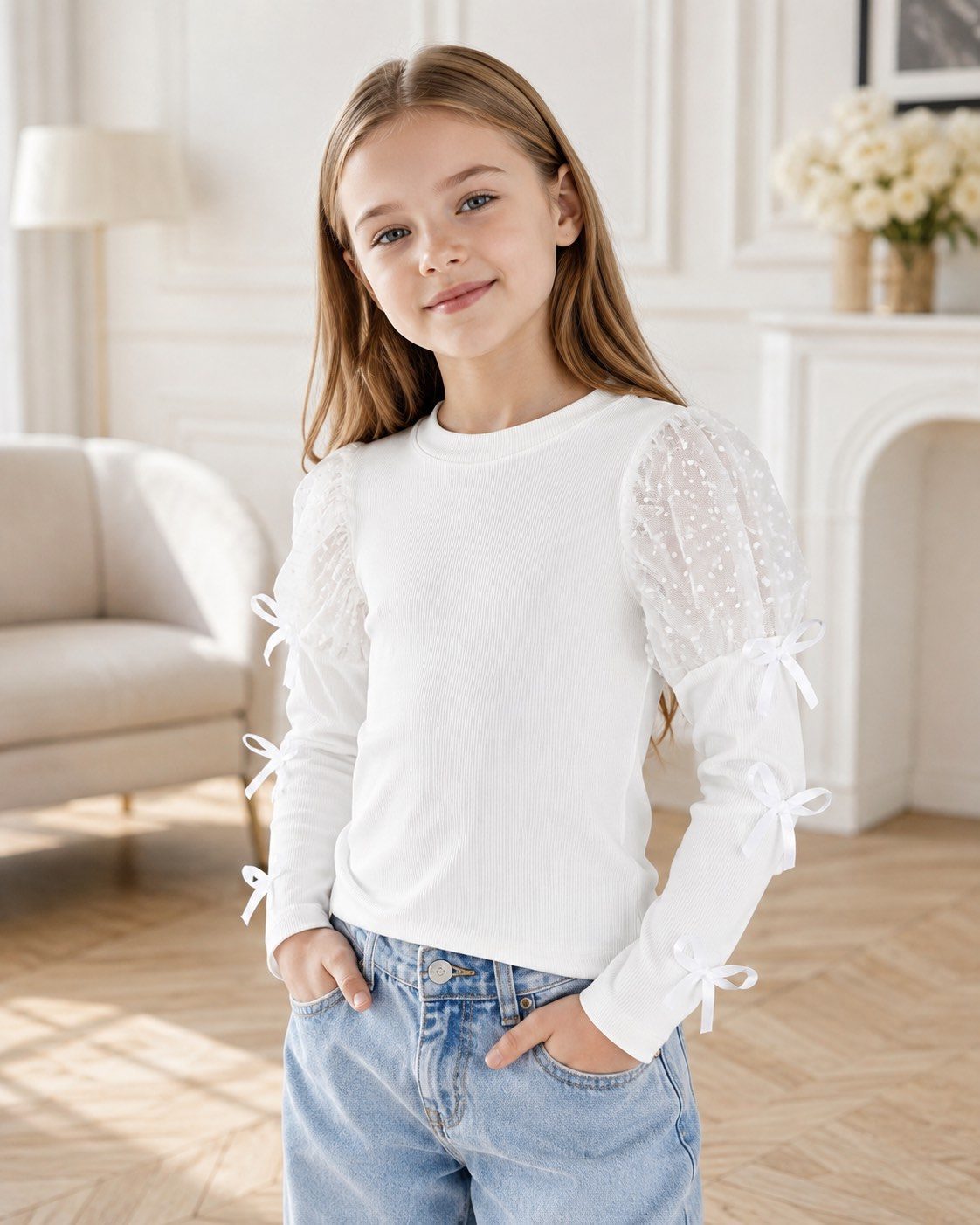 Bluzki DZIECIĘCA size 4-14 lat_ paczka 6szt _1 kolor 2073418