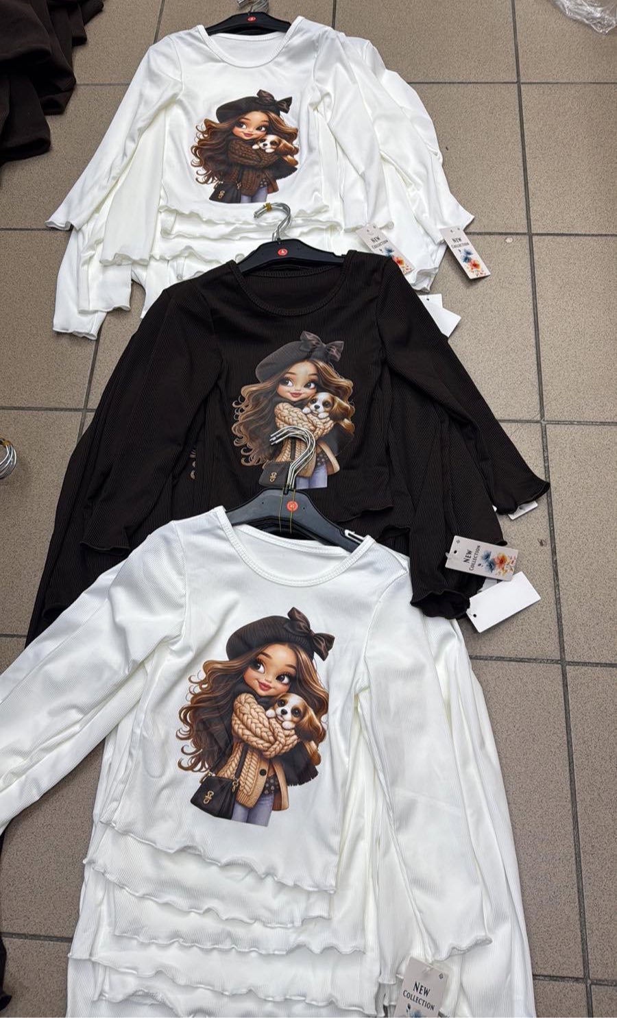 Bluzki DZIECIĘCA size 4-14 lat_ paczka 6szt _1 kolor 2073422
