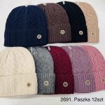 Czapki Damskie_ paczka 12szt _mix kolor 7825173