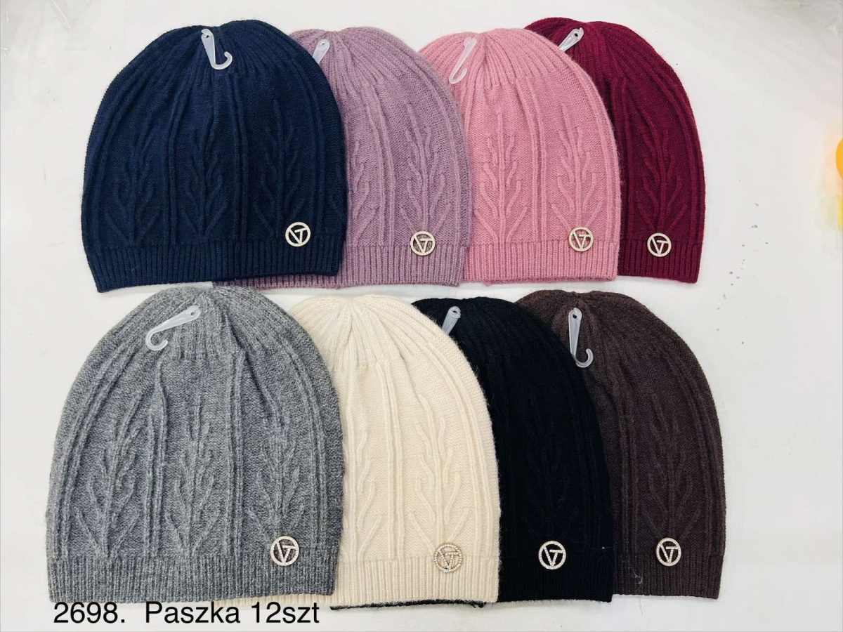 Czapki Damskie_ paczka 12szt _mix kolor 7825175