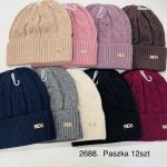 Czapki Damskie_ paczka 12szt _mix kolor 7825177