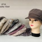 Czapki Damskie_ paczka 12szt _mix kolor 7825181