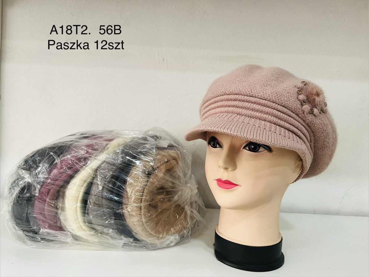 Czapki Damskie_ paczka 12szt _mix kolor 7825186