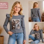 Bluzka DZIECIĘCA size 6-16 lat_ paczka 6szt _1 kolor 8472470