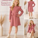 Sukienki DZIECIĘCA size 4-14 lat_ paczka 6szt _1 kolor 8472490