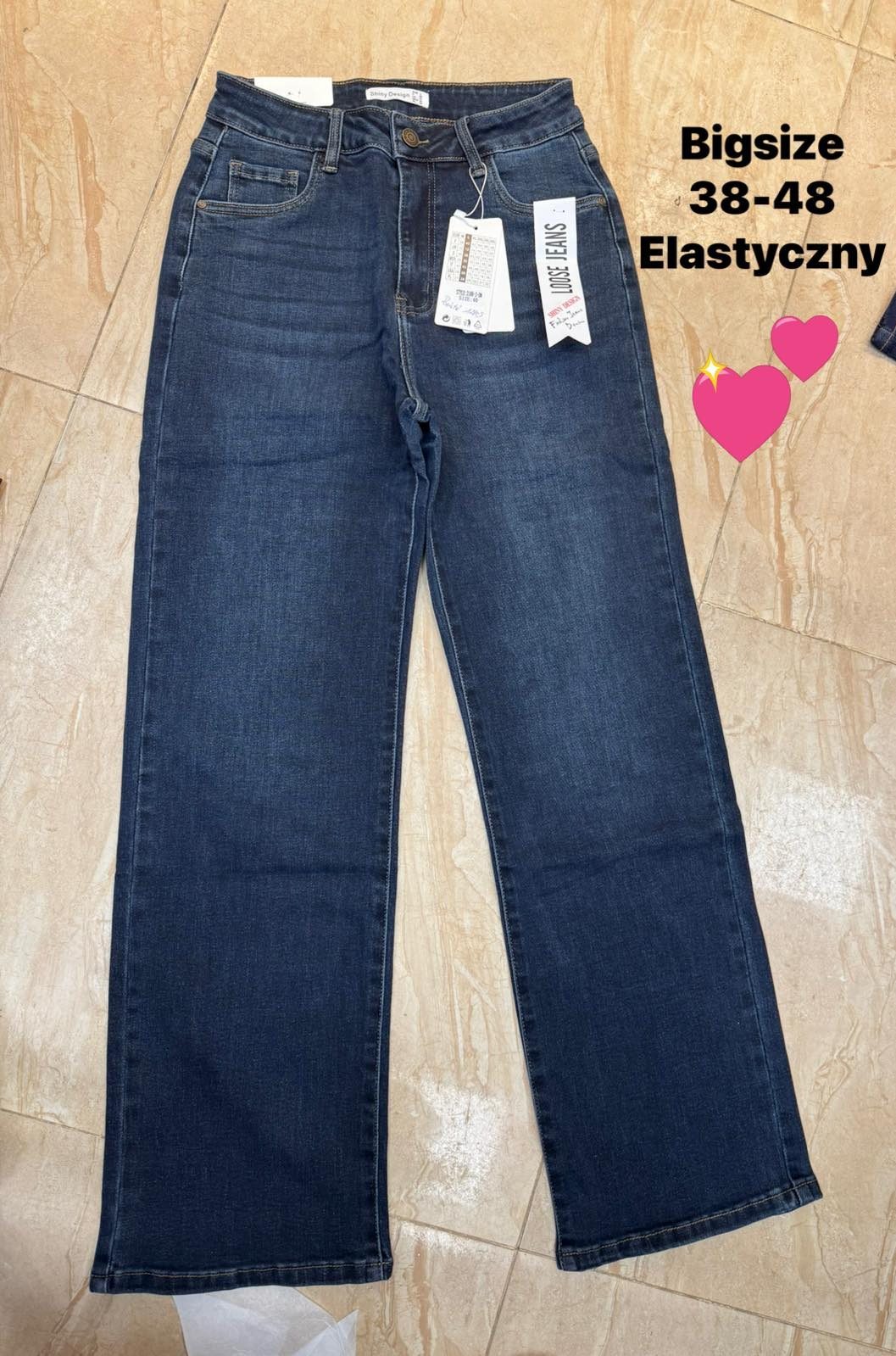 Jeansy Damskie _size 38-48_ paczka 12szt_ 4086312