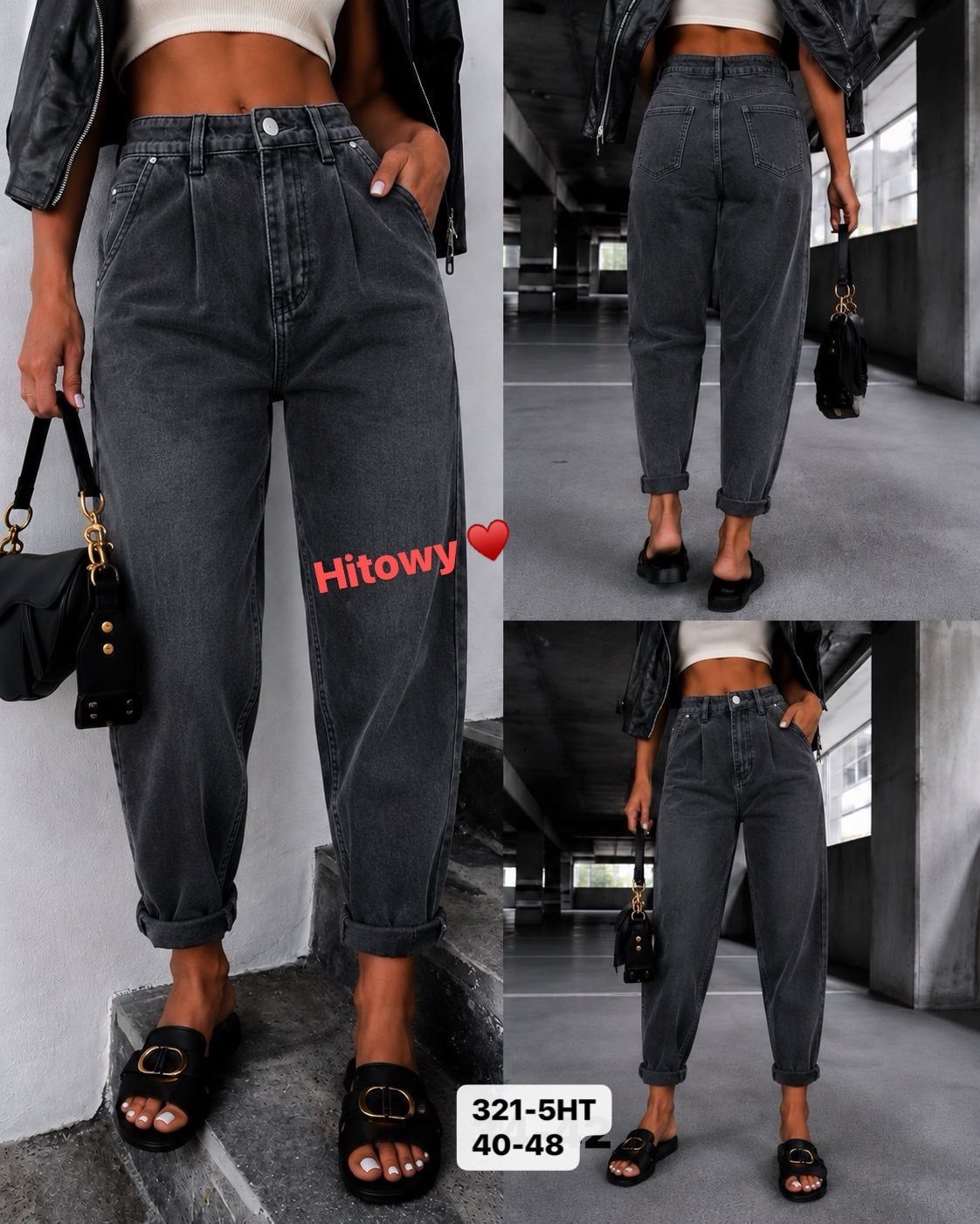 Jeansy Damskie _size 40-48_ paczka 12szt_ 5550815