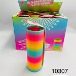 SPRĘŻYNA DO ZABAWY KOLOROWA TĘCZOWA PLASTIKOWA 7316057