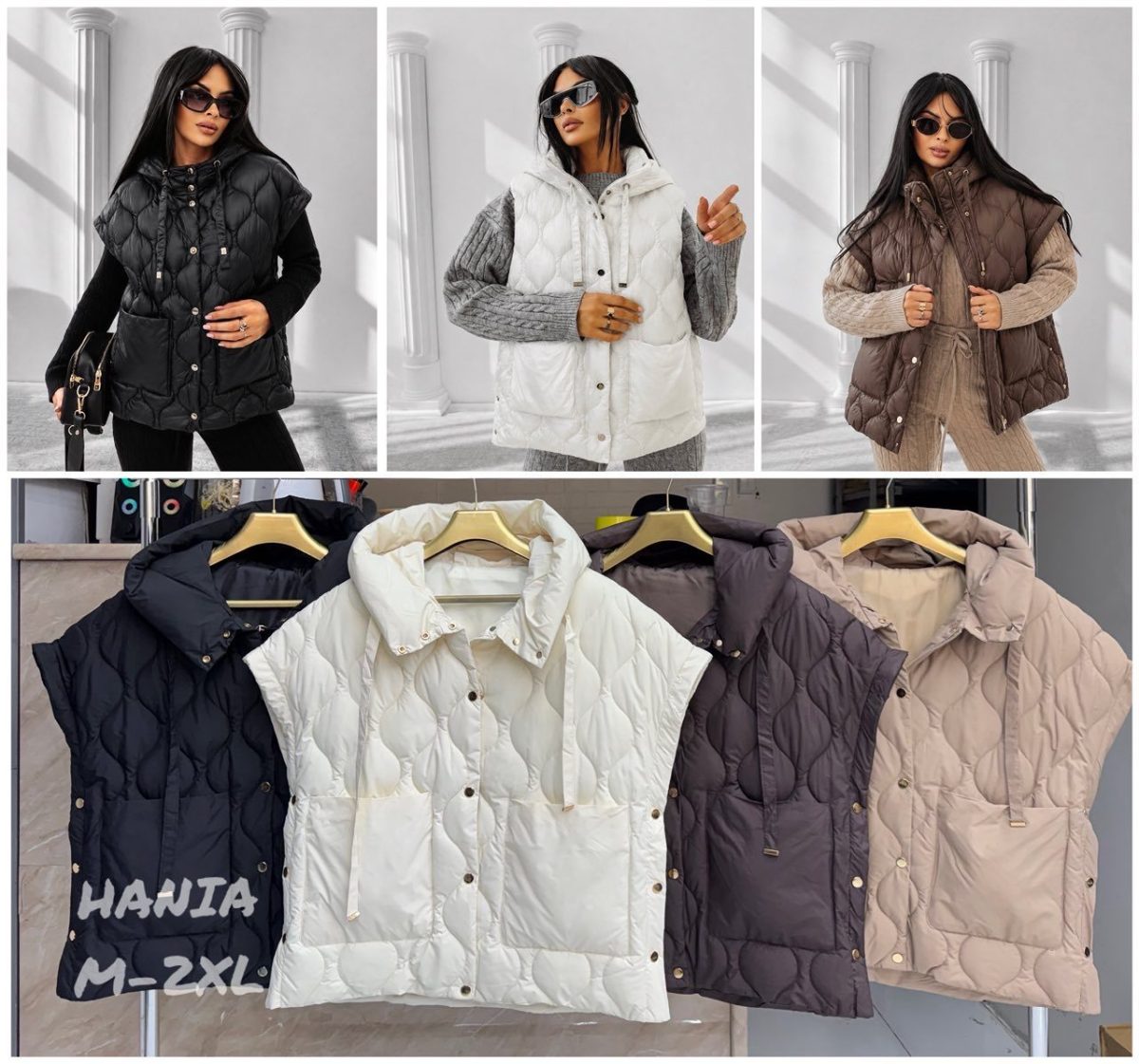 Kamizelki DAMSKA _size m-2xl_ paczka 8 szt_1kolor 8138468