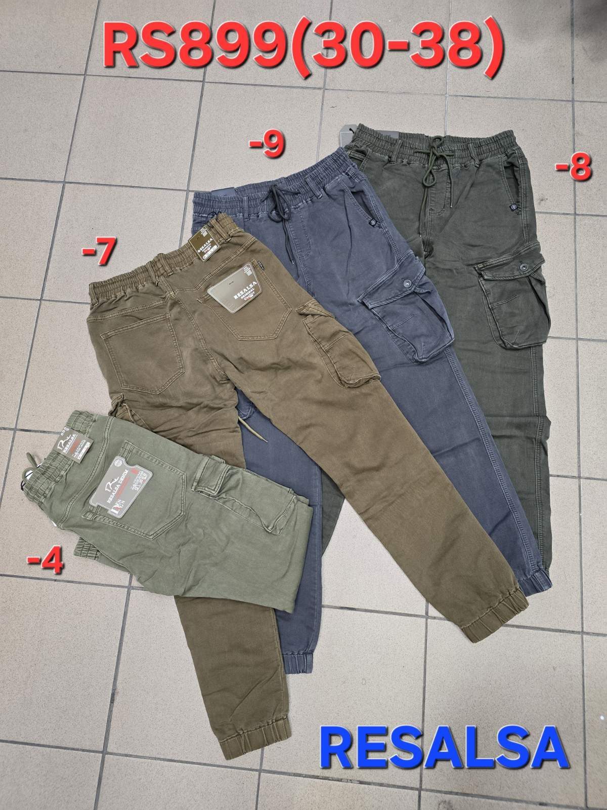 Spodnie JEANSOWE resalsa MĘSKA_size 30-38_ paczka 10 szt_1kolor 2684800