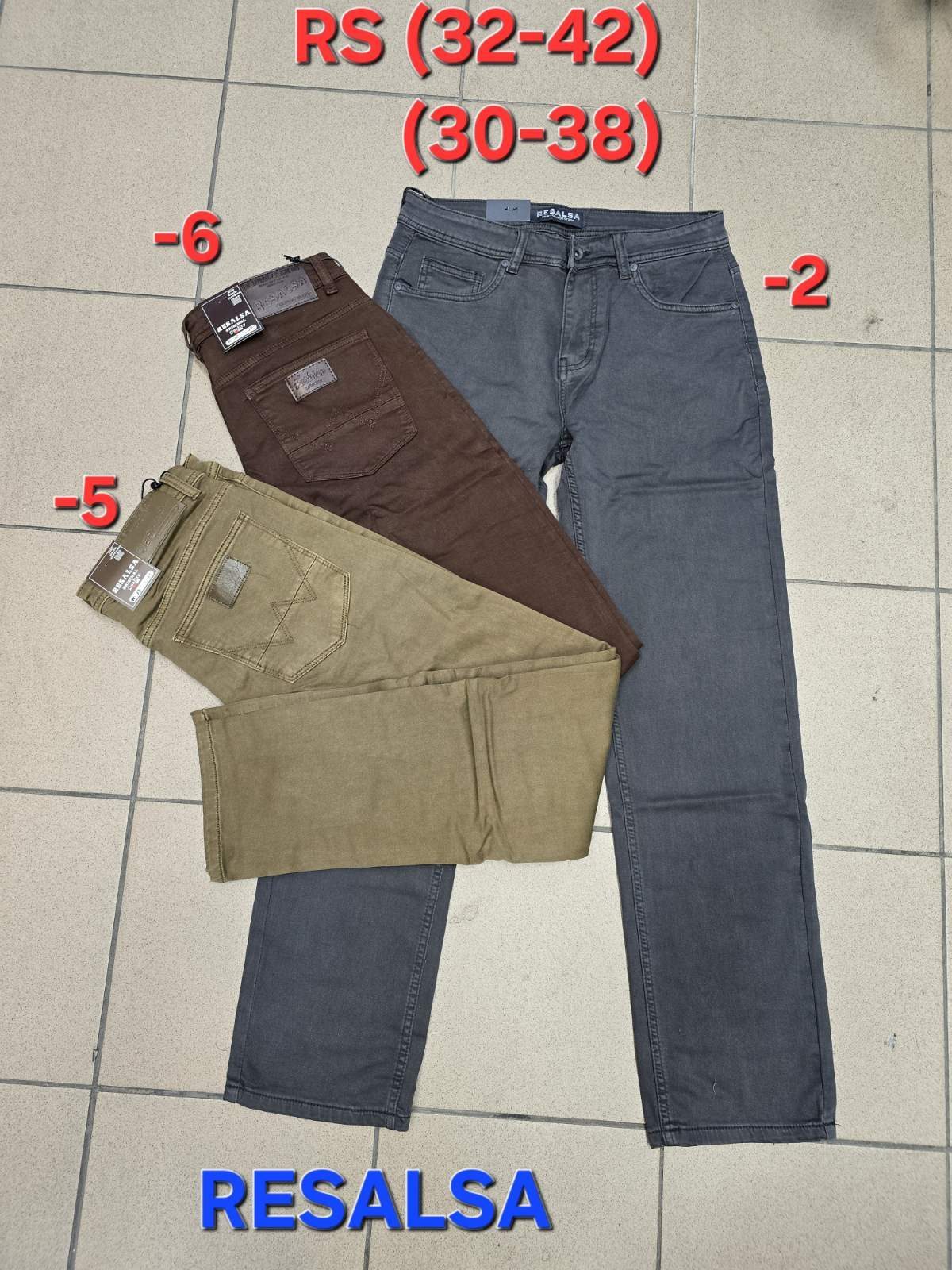 Spodnie JEANSOWE resalsa MĘSKA_size 32-48_ paczka 10 szt_1kolor 2684802