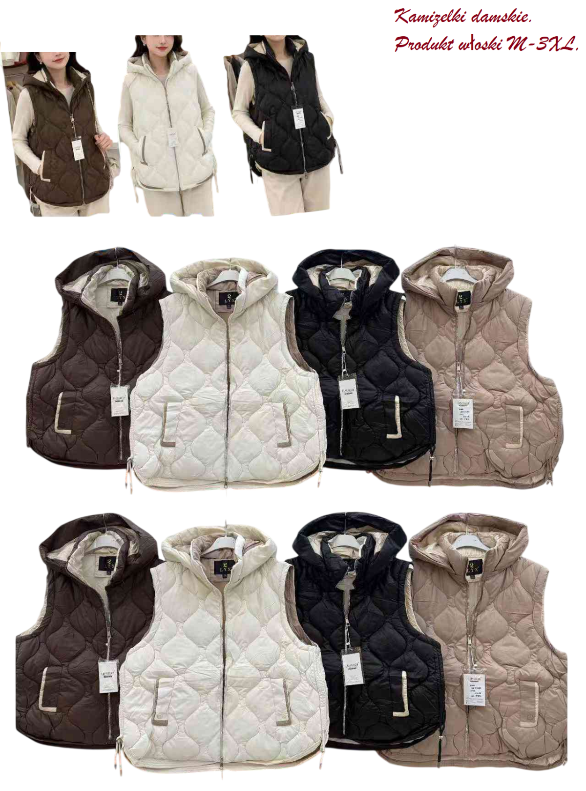 Kamizelki damskie. Produkt włoski (M-3XL_ 5) 1131450