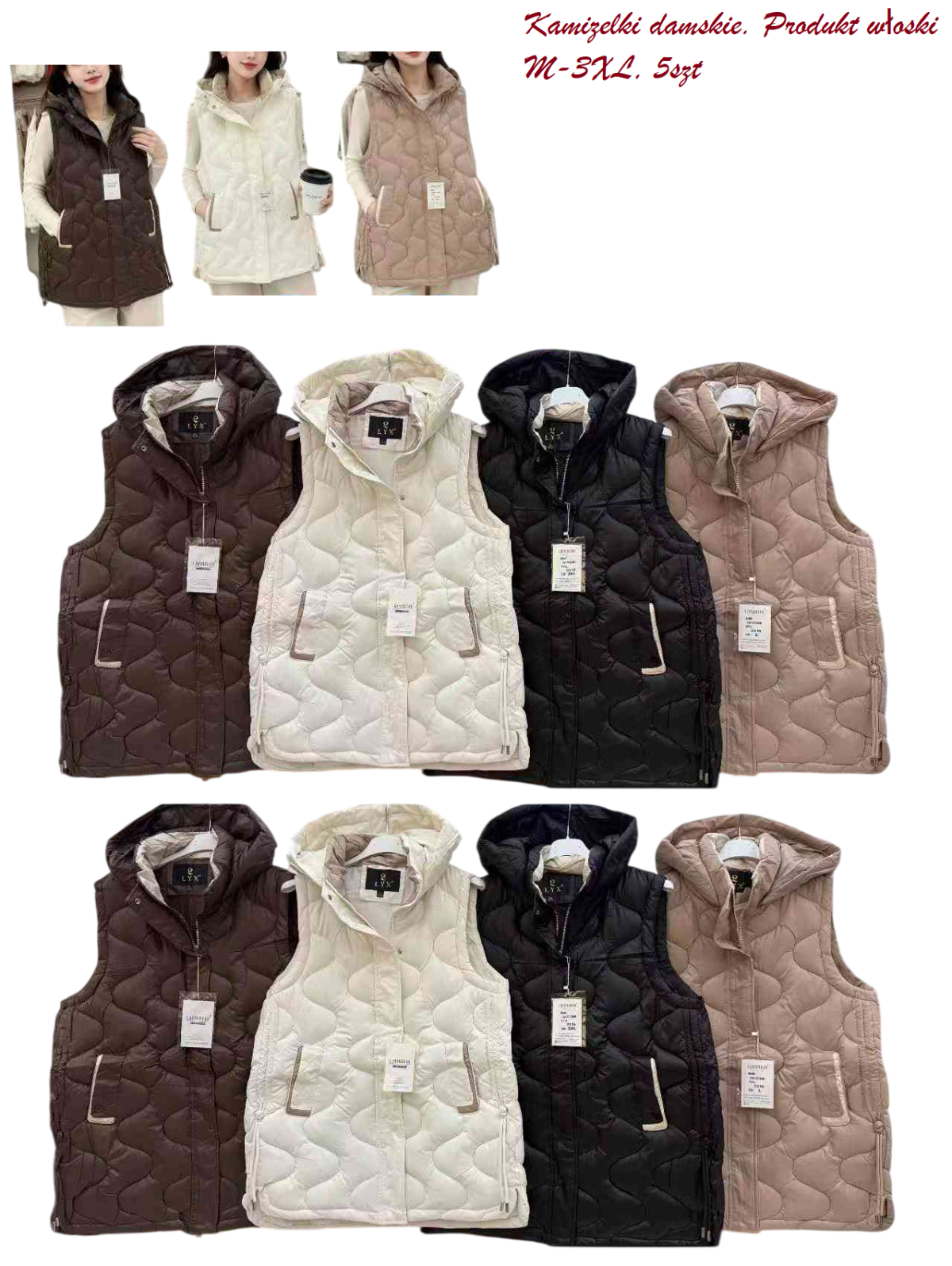 Kamizelki damskie. Produkt włoski (M-3XL_ 5) 1131452