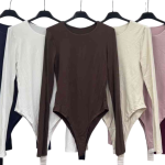 Body damskie z długim rękawem_ biust do 100. Duże rozmiary – Produkt włoski (UNI_ 4) 8672088
