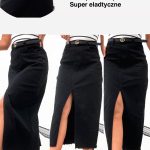 Spódnica długa Jeansowa Damskie   _size xs-xl_ paczka 12szt_[bez pasek] 3348889