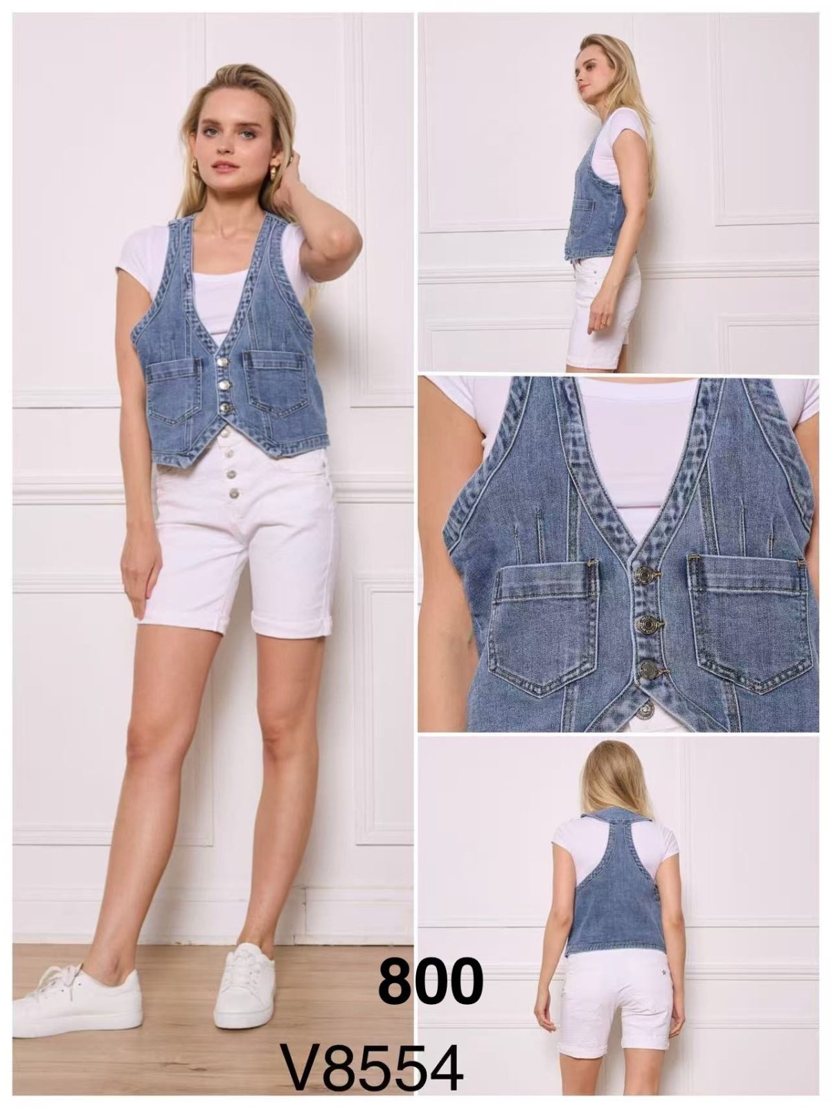 Kamizelki Jeansowa Damskie _size s-xl_ paczka 10szt_