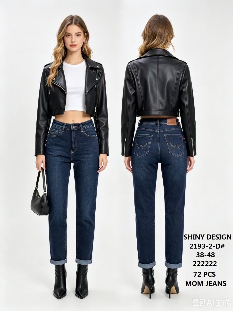 Jeansy Damskie _size 38-48_ paczka 12szt_ 8072894
