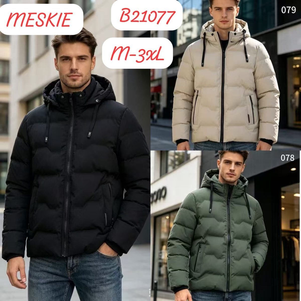 Kurtki MĘSKA _size m-3xl_ paczka 5szt _1kolor 8072914
