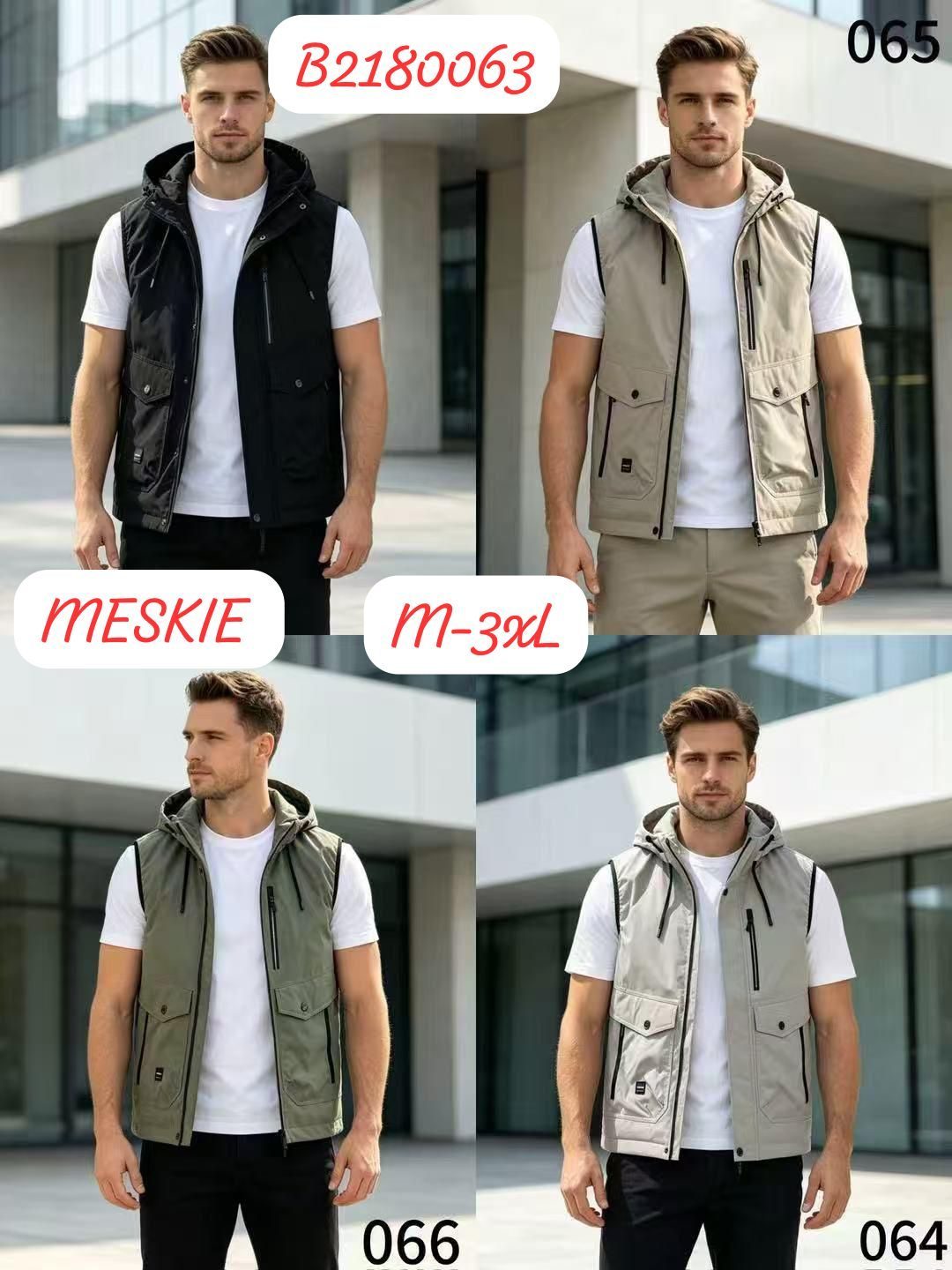 Kamizelki MĘSKA _size m-3xl_ paczka 5szt _1kolor 2959017