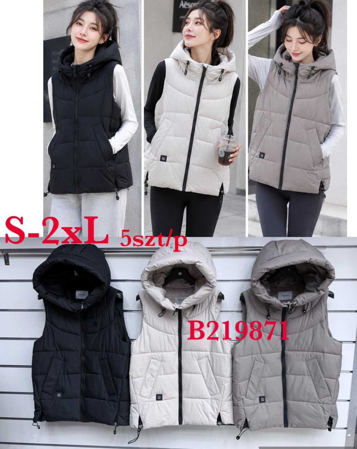 Kamizelki Damskie _size s-2xl_ paczka 5szt _1 kolor 2959033