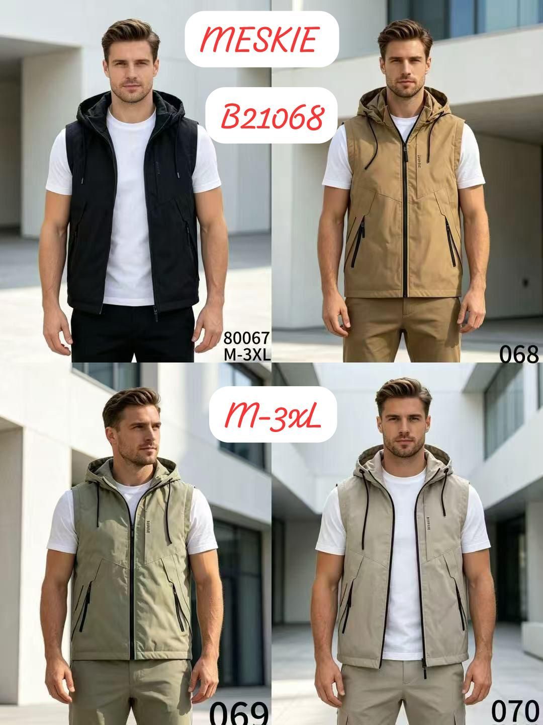 Kamizelki MĘSKA _size m-3xl_ paczka 5szt _1kolor 2959087