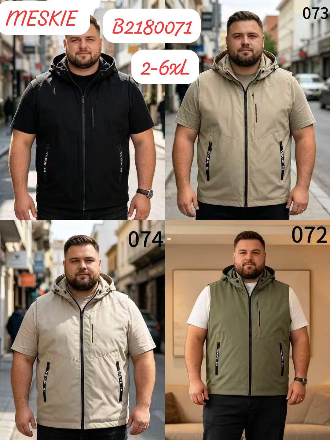 Kamizelki MĘSKA _size 2-6xl_ paczka 5szt _1kolor 2959088